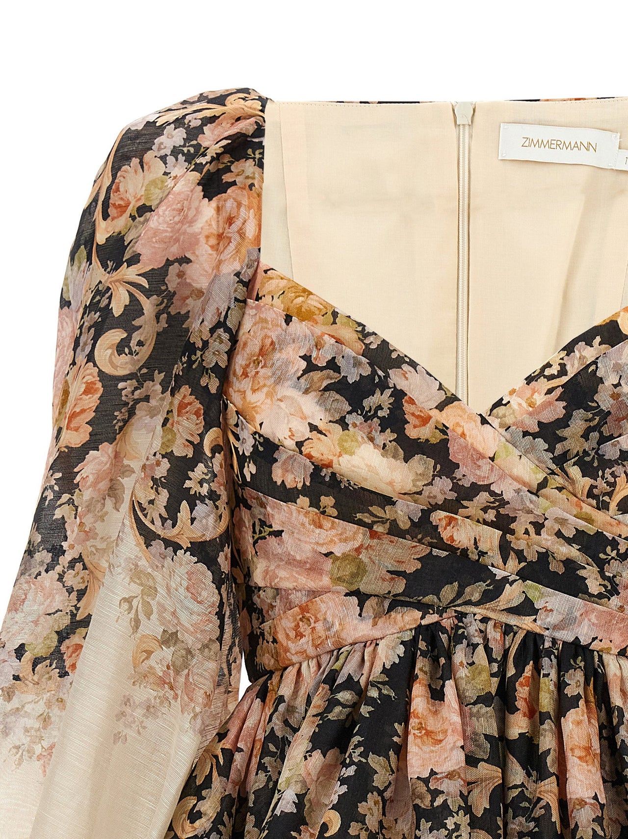 Zimmermann Illustration Draped Mini Dress