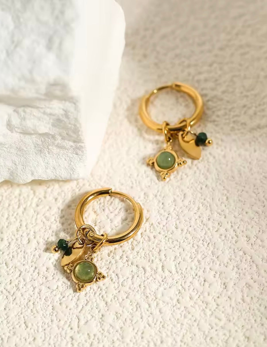 Diamond Charm Huggies