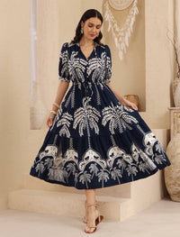 Thumbnail for Sundance Maxi Dress -Navy Print