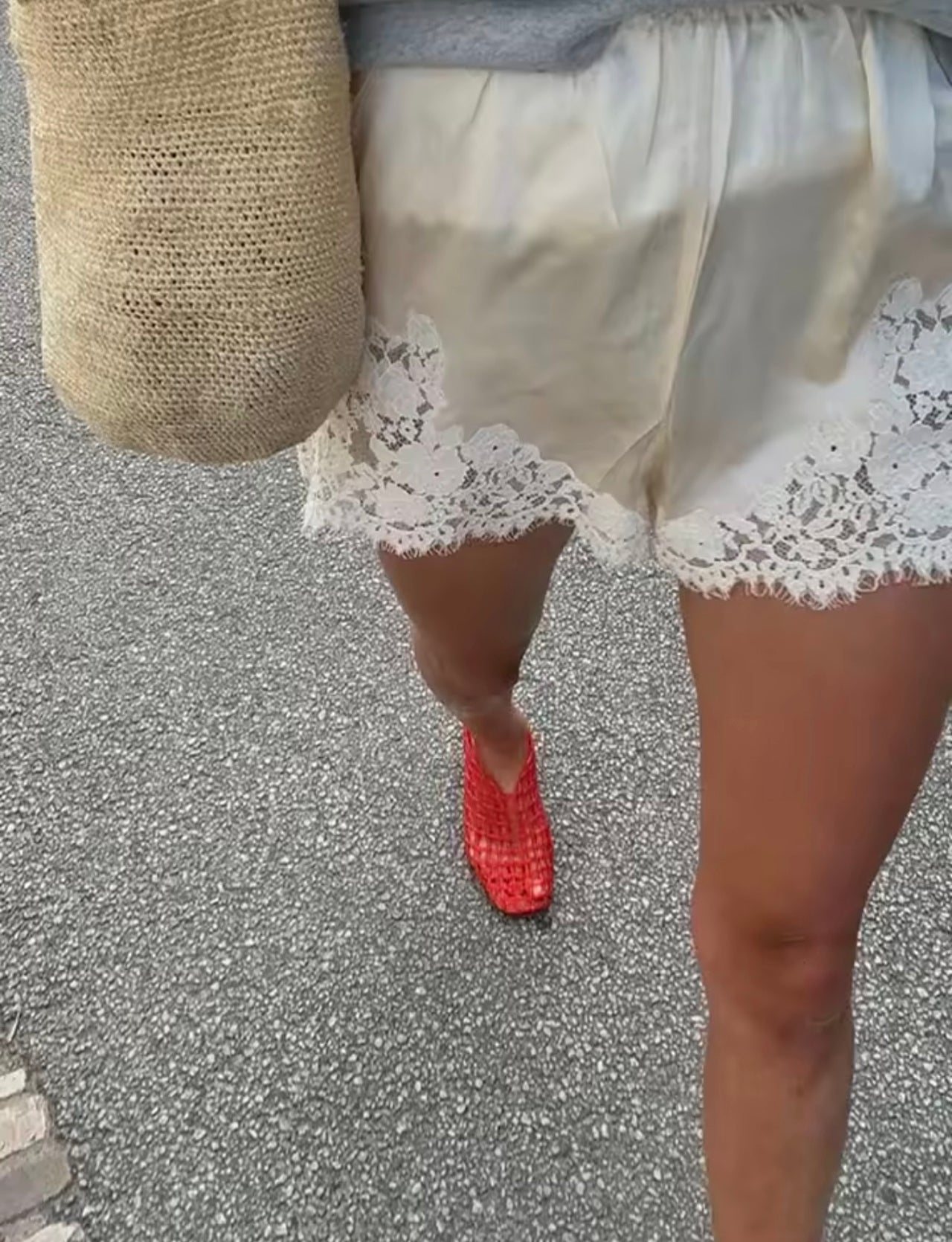 Yasmina Lace Shorts - Ivory White