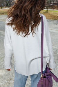 Thumbnail for Aria Knit Top - White