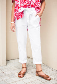 Thumbnail for Demi Drill Pant - White