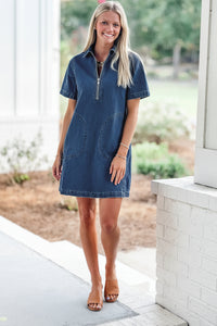 Thumbnail for Dani Denim Dress - Blue