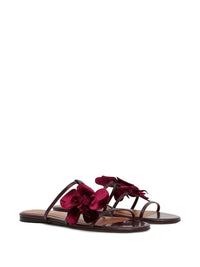 Thumbnail for Zimmermann Orchid Leather Flat Sandals