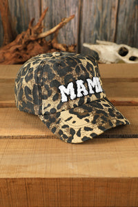Thumbnail for Leopard MAMA Embroidered Leopard Baseball Cap