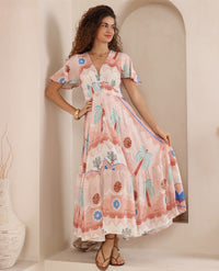 Thumbnail for Annabella Maxi Dress - Peach