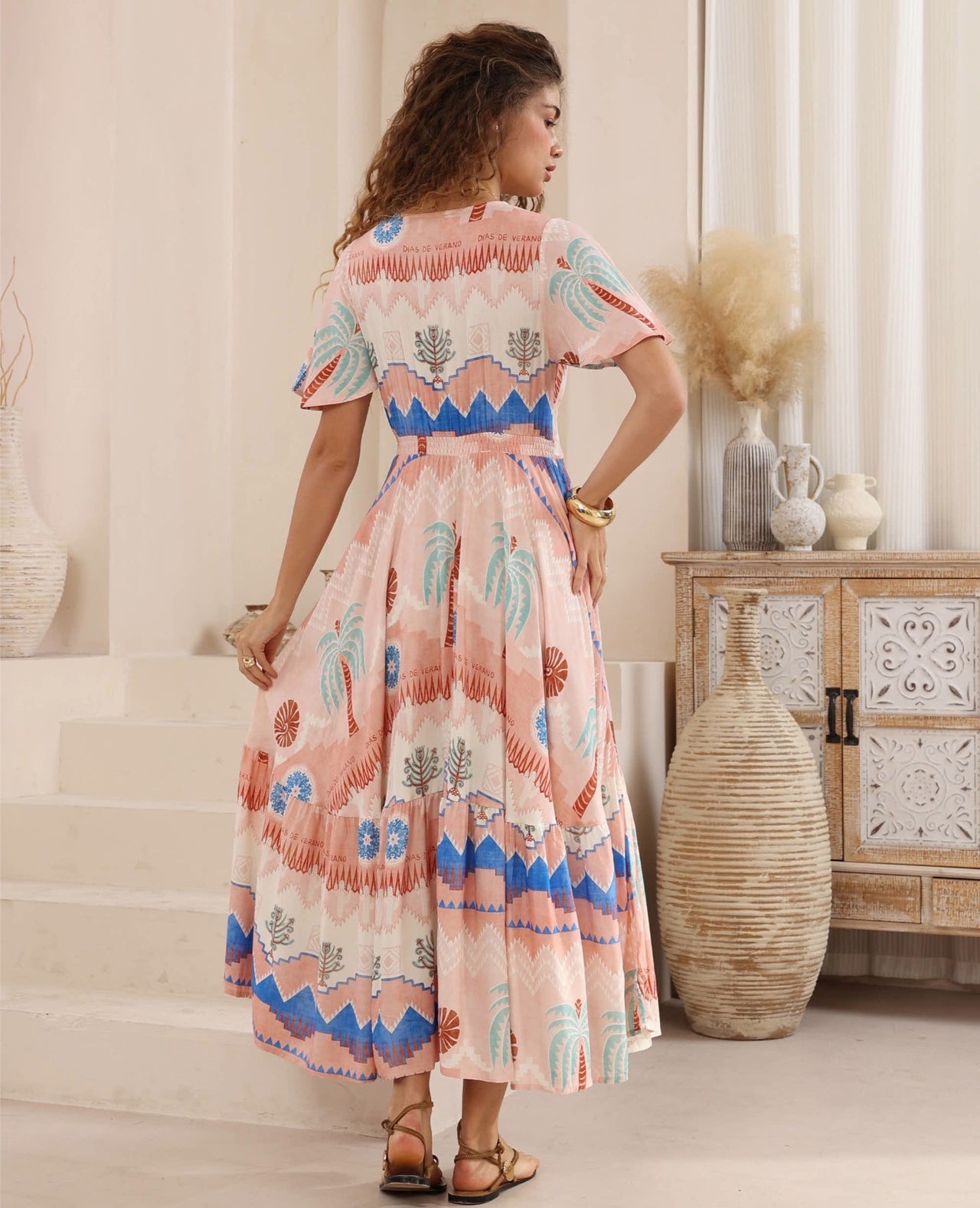 Annabella Maxi Dress - Peach