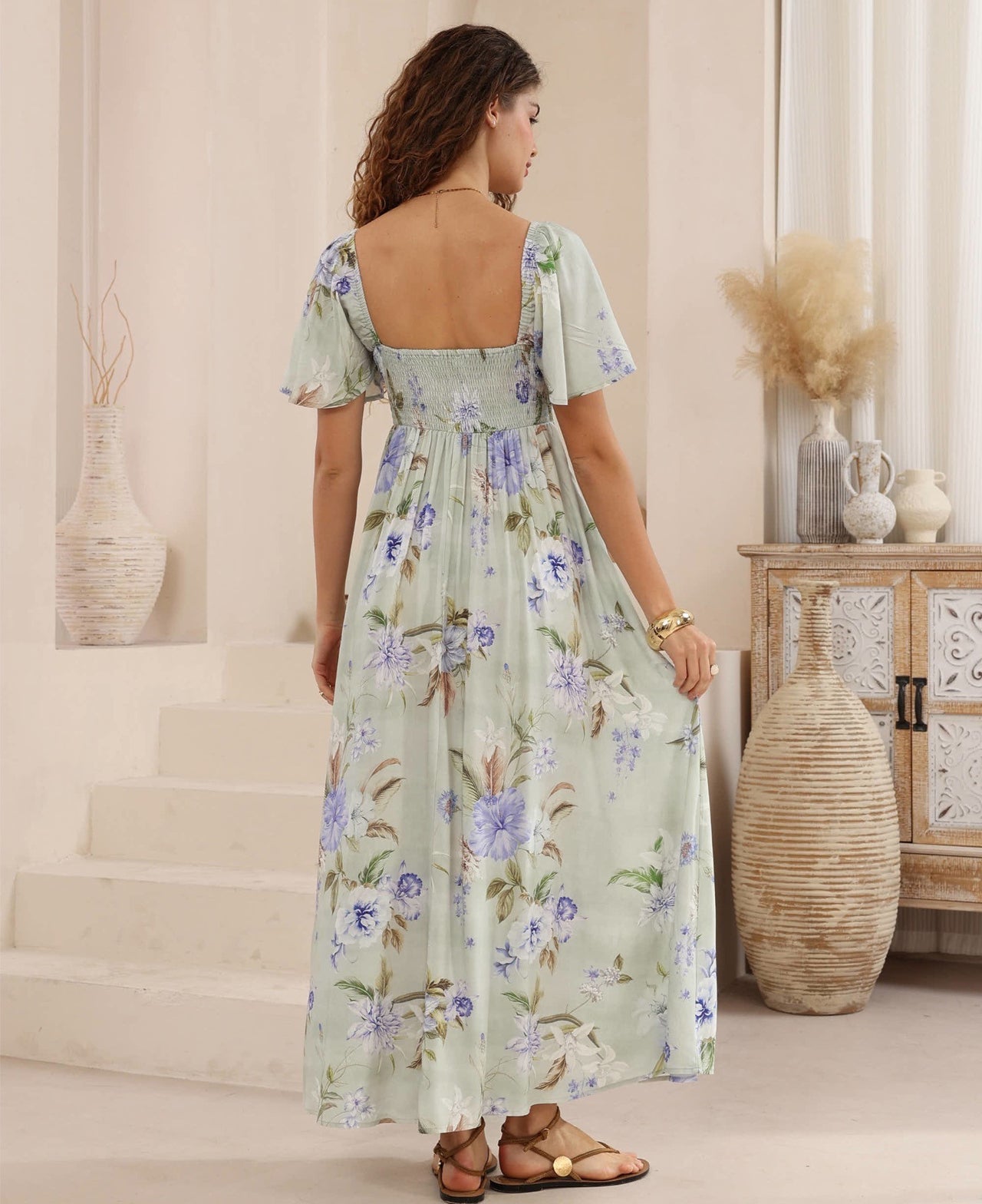 Miranda Maxi - Green Floral
