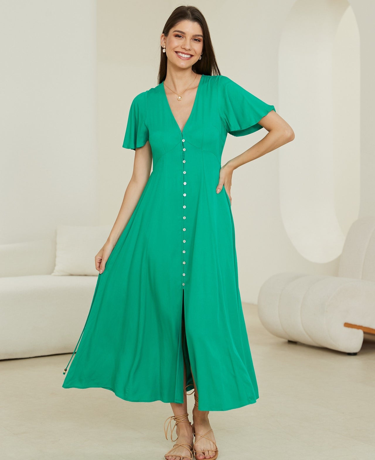 Bella-Donna Maxi Dress - Green