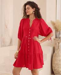 Thumbnail for Gini Mini Dress - Red