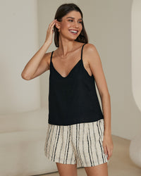 Thumbnail for Sandy Singlet Top - Black