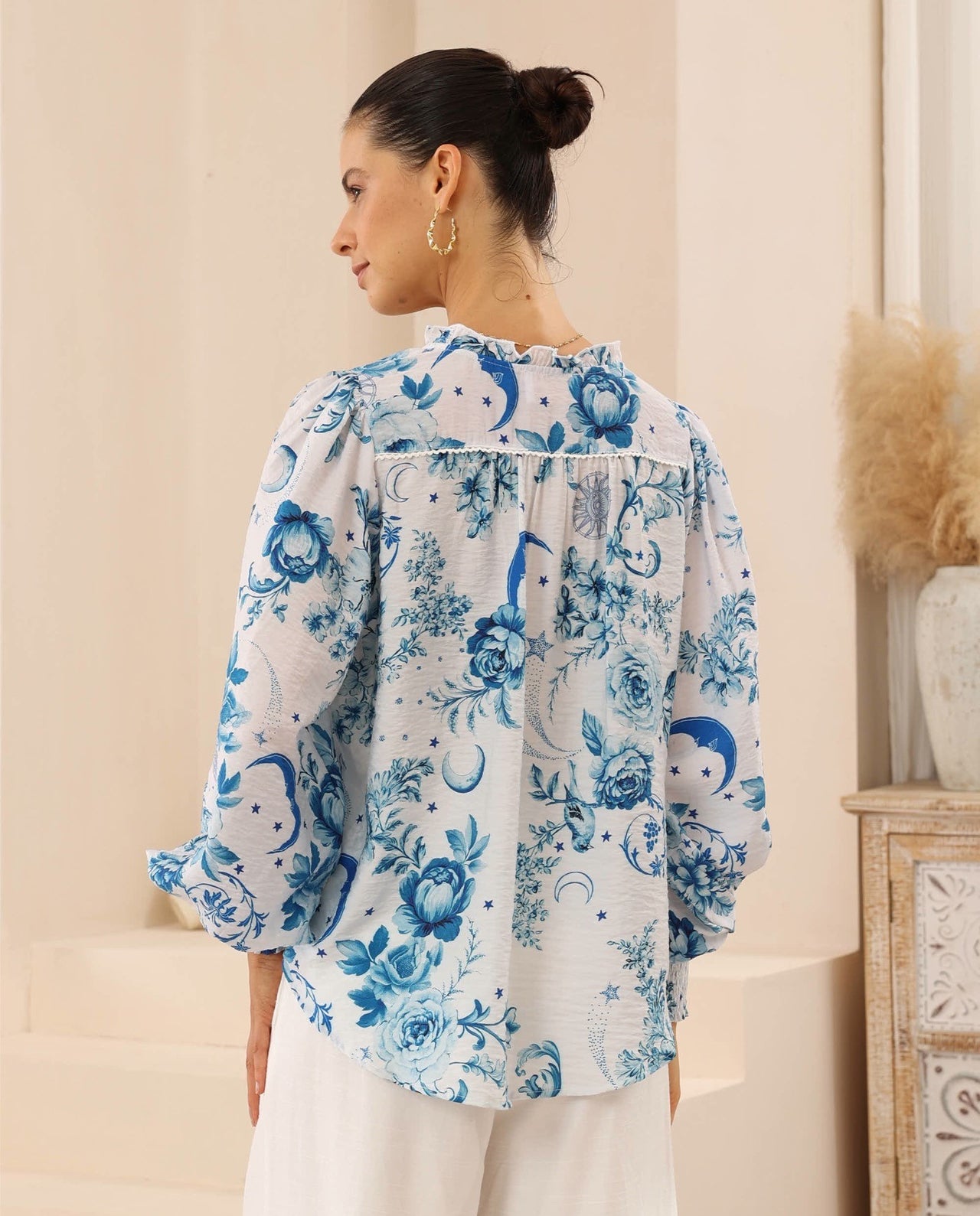 Benzo Blouse- Floral Orbit