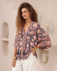 Thumbnail for Pini Blouse - Charcoal