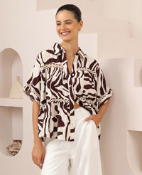 Thumbnail for Bodella Blouse - Chocolate