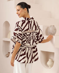 Thumbnail for Bodella Blouse - Chocolate