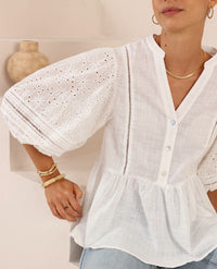 Thumbnail for Florence Blouse - White