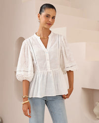 Thumbnail for Florence Blouse - White
