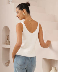 Thumbnail for Leoni Knit Singlet - White