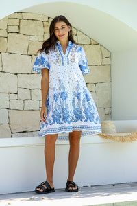 Thumbnail for Janica Shirt Dress - Ocean