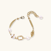 Thumbnail for Golden Pearl Chain Bracelet