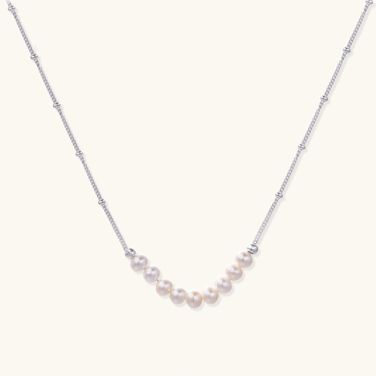 Luna Pearl Arc Necklace
