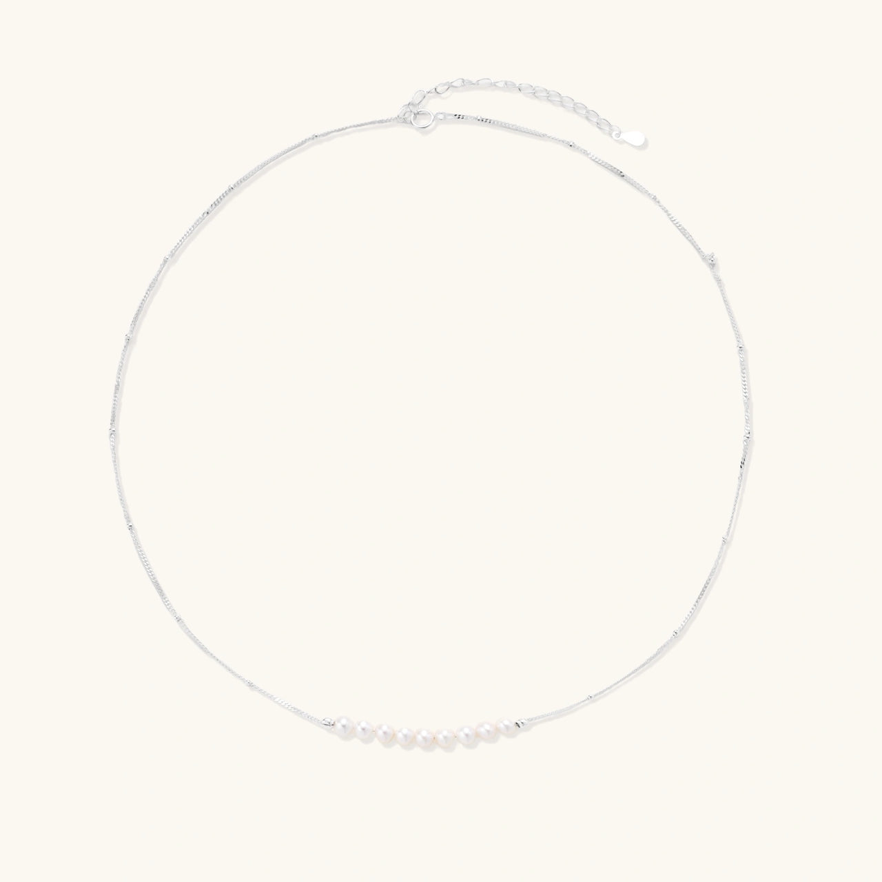 Luna Pearl Arc Necklace