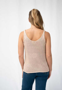 Thumbnail for Kaci Cotton Knit Singlet - Oatmeal