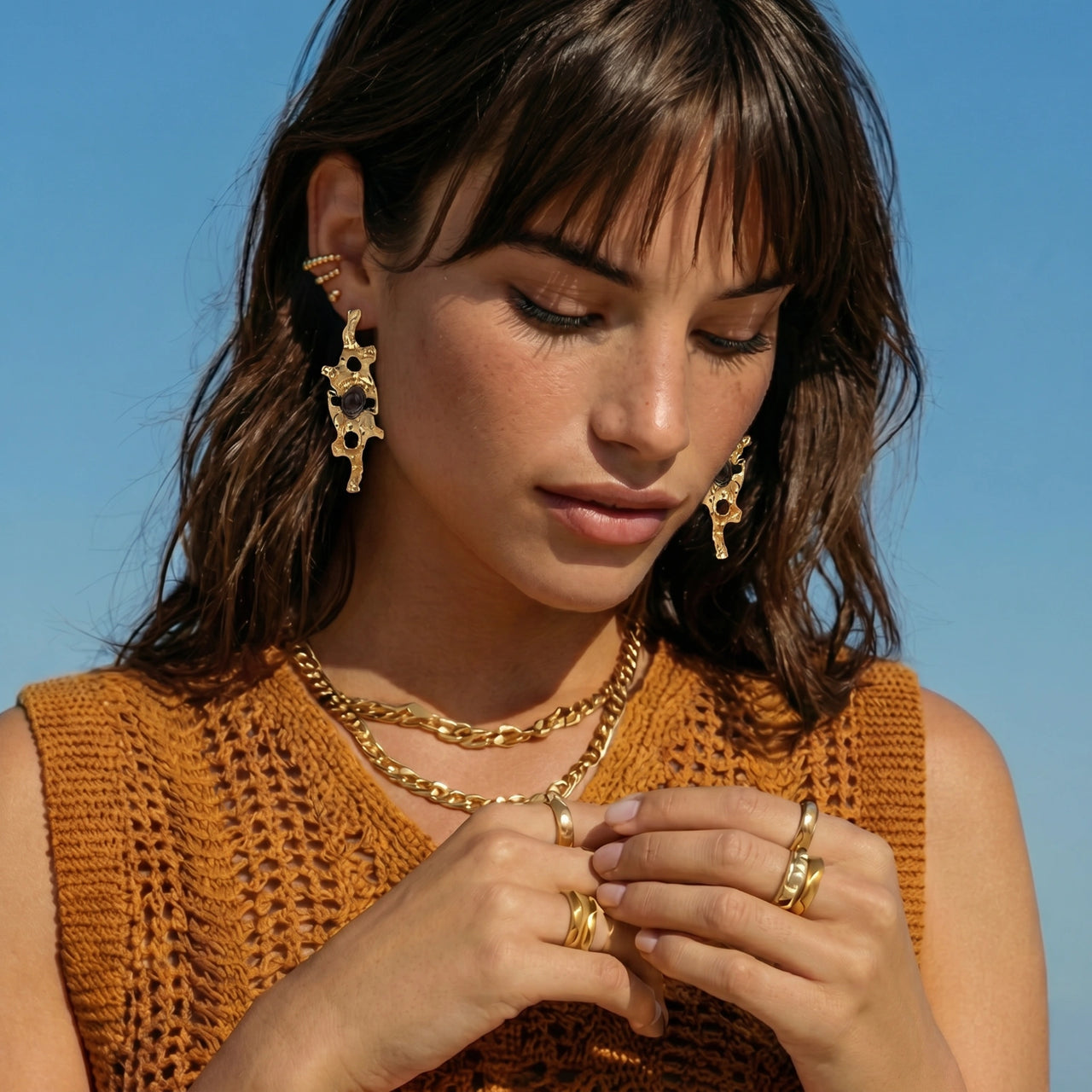 Liquid Gold Flow Earrings