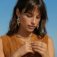 Thumbnail for Liquid Gold Flow Earrings