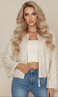 Thumbnail for Zinny Sequin Jacket