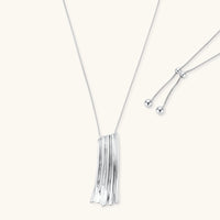 Thumbnail for Linear Luxe Necklace - Silver