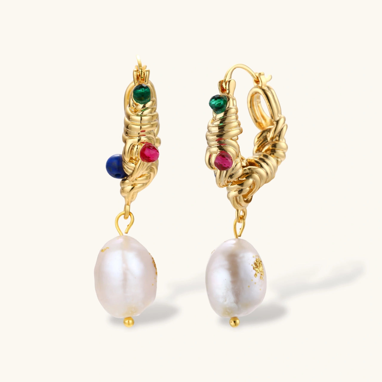 Baroque Luxe Hoops - Gold