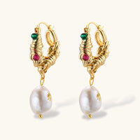 Thumbnail for Baroque Luxe Hoops - Gold