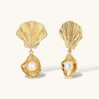 Thumbnail for Ocean Shell Pearl Drops - Gold