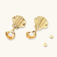 Thumbnail for Ocean Shell Pearl Drops - Gold