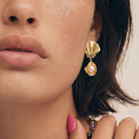Thumbnail for Ocean Shell Pearl Drops - Gold