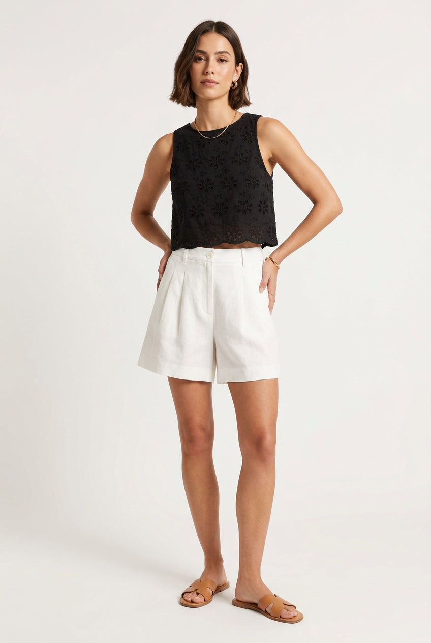 Benita Anglaise Top - Black