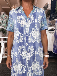 Thumbnail for Demi Shirt Dress - Denim