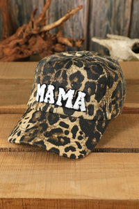 Thumbnail for Leopard MAMA Embroidered Leopard Baseball Cap
