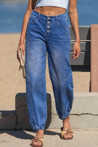Thumbnail for Tanitia Tapered Jean - Mid Denim