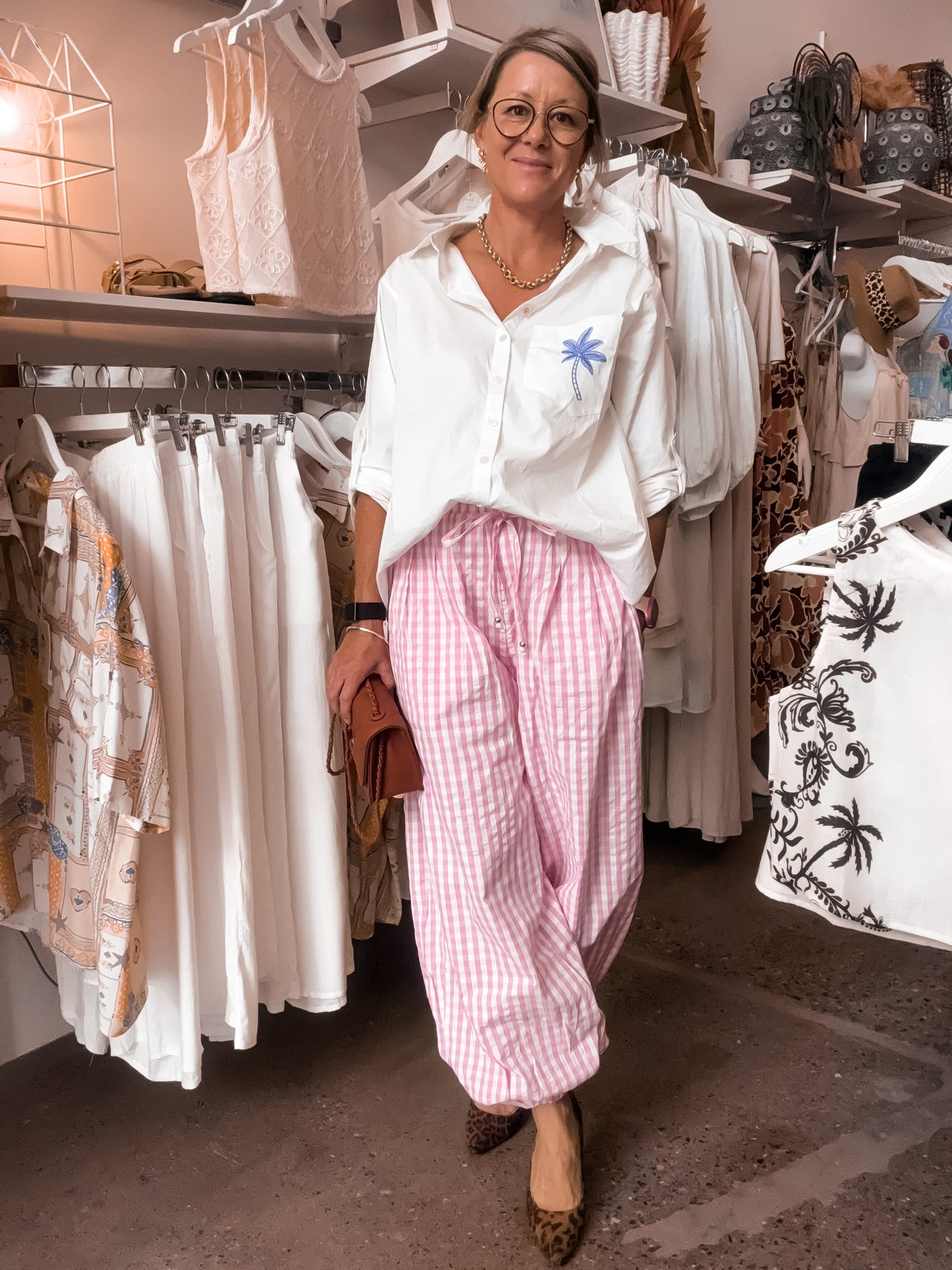 Beau Balloon Pants - Pink Gingham