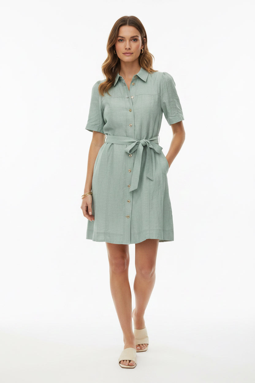 Casey Shirt Dress - Mint