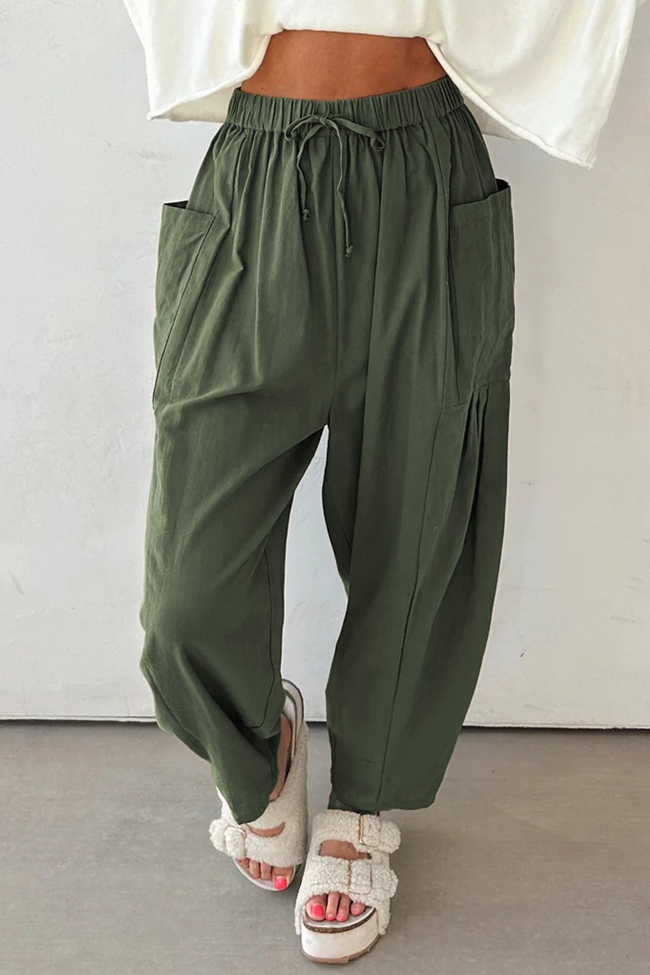 Brandy Barrel Leg Pant - Forest