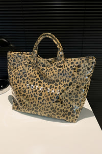 Thumbnail for Brown Leopard PU Leather Water Proof Tote Bag