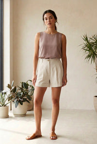 Thumbnail for Delila Shorts - Beige
