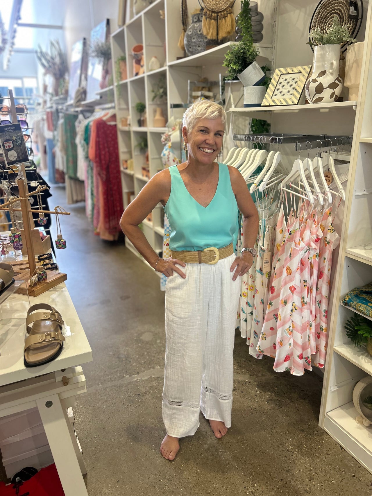 Marina Cotton Pant  -White