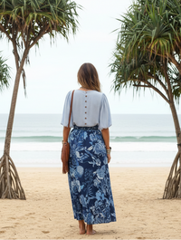 Thumbnail for Dakota Skirt - Blue Print