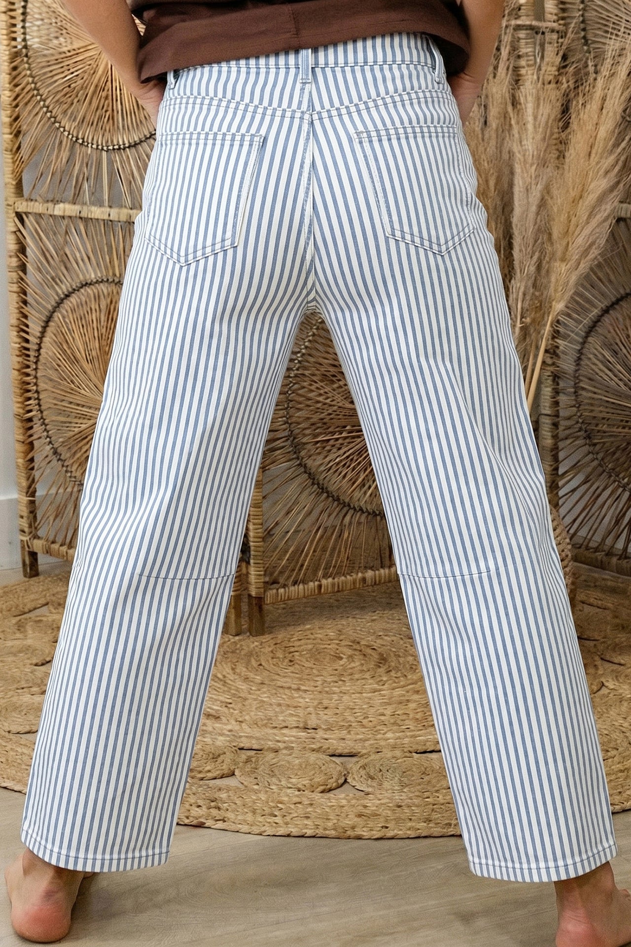 Violet Stripe Jean - Blue