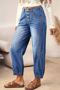 Thumbnail for Tanitia Tapered Jean - Mid Denim