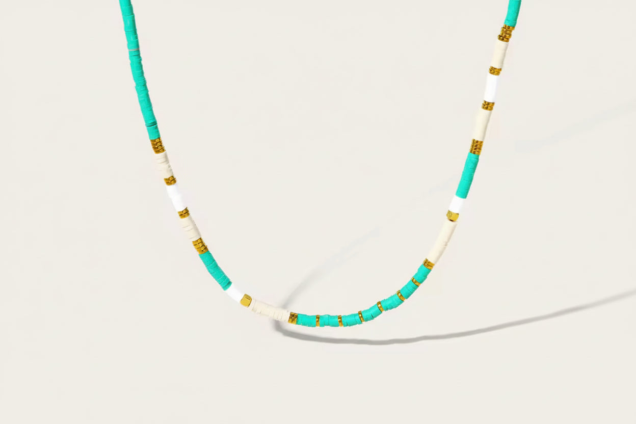 Boho Bead Necklace - Turquoise